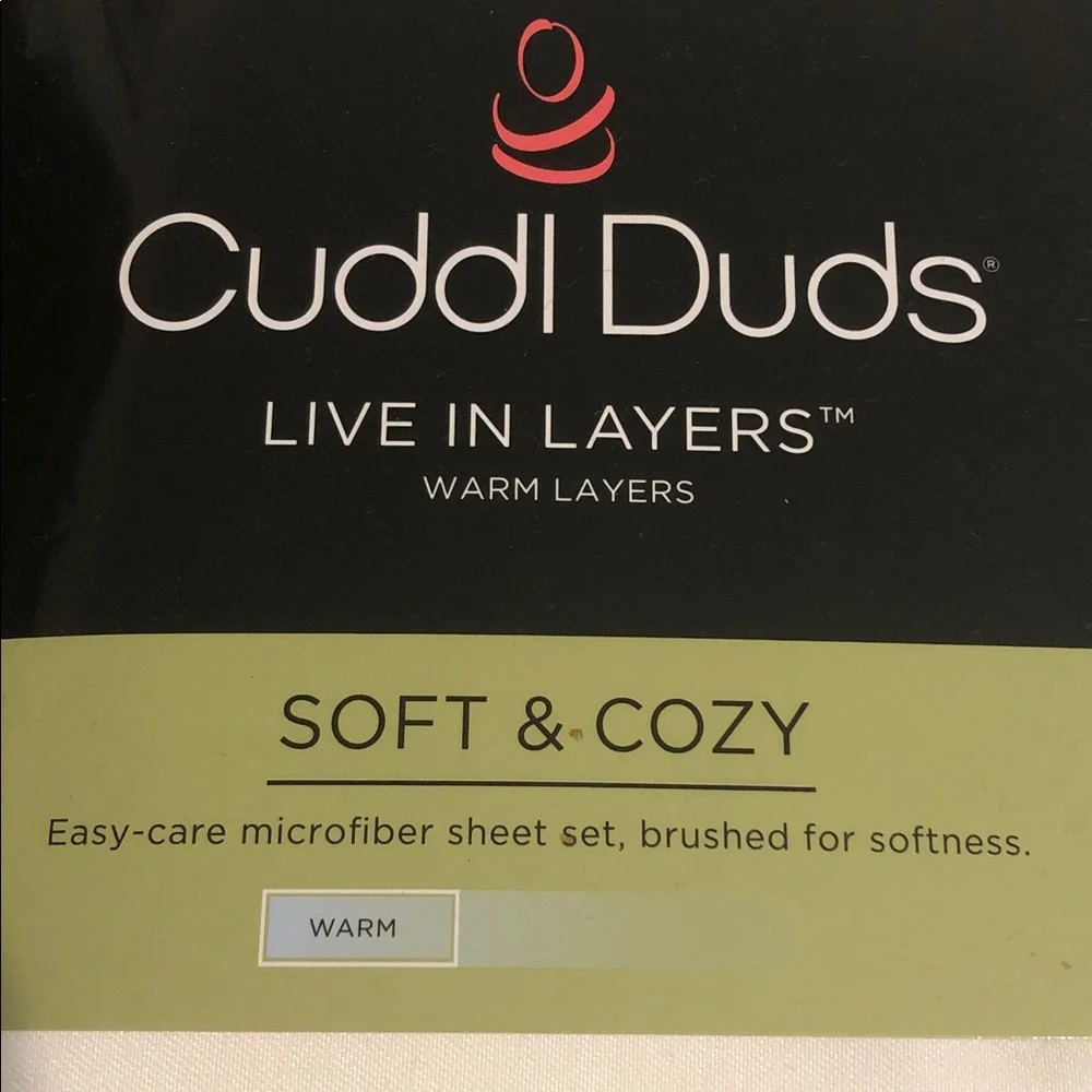 🆕Cuddl Duds White Sheet Set Twin  NWT